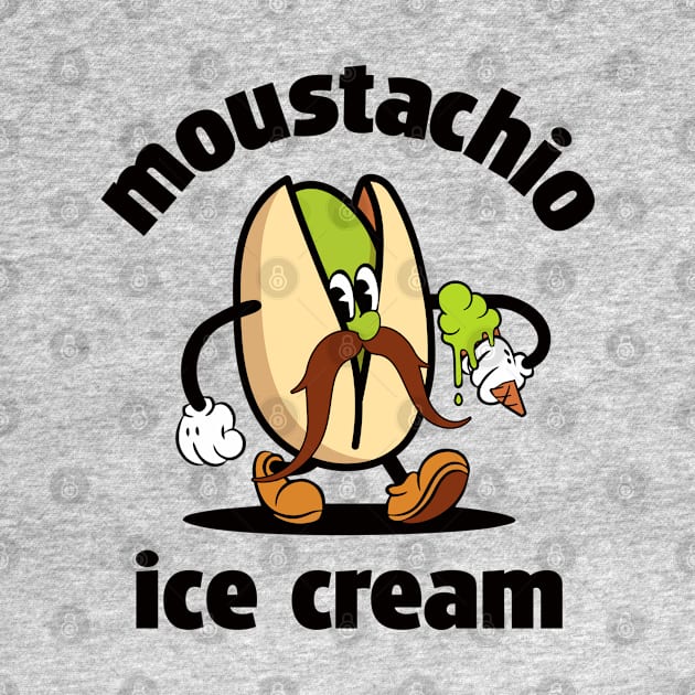 moustachio - pistachio moustache ice cream by goatboyjr